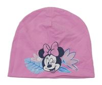 Růžová bavlněná čepice s Minnií Disney