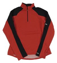 Červeno-černá funkční sportovní mikina 