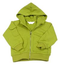 Olivová propínací mikina s kapucí H&M