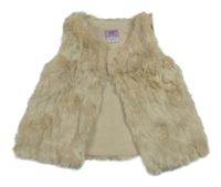 Smetanová kožešinová podšitá vesta F&F