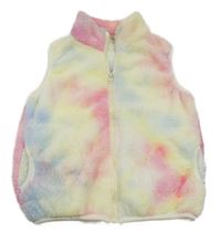 Duhová chlupatá vesta JOMAKE