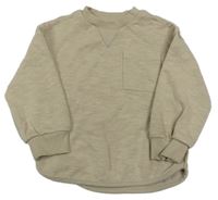 Béžová melírovaná mikina s kapsou M&S