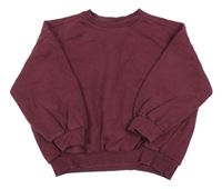 Tmavovínová oversize mikina 