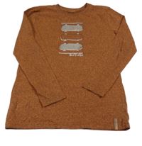 Medové melírované triko se skateboardy YIGGA