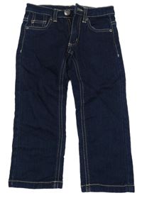 Tmavomodré teplákové rifle 