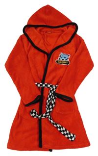 Červeno-černý plyšový župan s Cars a kapucí Disney