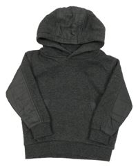 Tmavošedá melírovaná teplá mikina s logem a kapsou a kapucí Firetrap