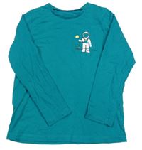 Modrozelené triko s kosmonautem George