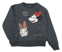 Tmavošedá mikina s Minnie a Daisy PRIMARK