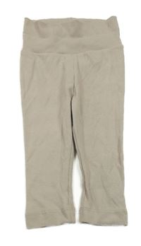 Šedobéžové žebrované tepláky H&M