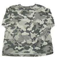 Šedé army melírované triko PRIMARK