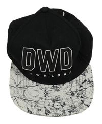 Černo-bílá plátěná kšiltovka s 3D písmenky C&A