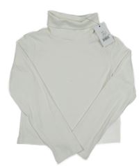 Nové - bílý žebrovaný crop rolák George