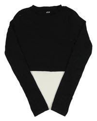 Černé crop triko H&M