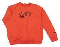 Červená mikina s obrázkem - Keith Haring H&M