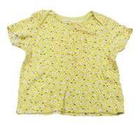 Žluté květované tričko F&F