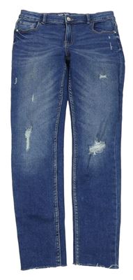 Modré skinny rifle s prošoupáním Denim Co.