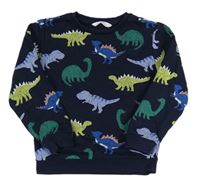 Tmavomodrá mikina s dinosaury M&S