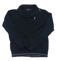 Tmavomodrý polo svetr s výšivkou Next