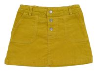 Hořčicová manšestrová sukně Okaidi