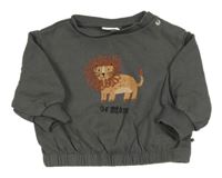 Tmavošedá mikina s lvem Next