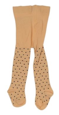 Meruňkové puntíkaté punčocháče