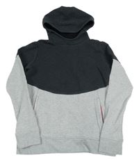 Antracitovo-šedá melírovaná mikina s kapucí Decathlon