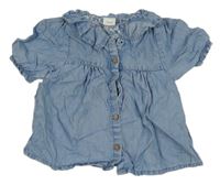 Modrá halenka riflového vzhledu Next