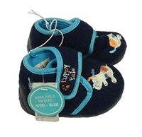 Nové - Tmavomodré domácí capáčky se psem Dunnes vel. 20