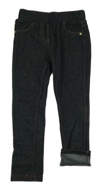 Černé zateplené tregíny riflového vzhledu Topolino