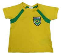 Hořčicové fotbalové tričko - Brazílie H&M