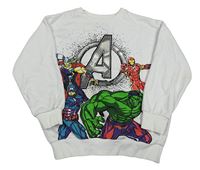 Bílá mikina s Avengers Marvel