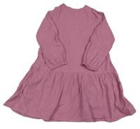 Starorůžové pruhované krepové šaty John Lewis