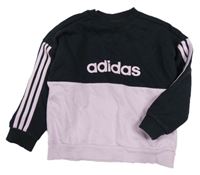 Černo-růžová mikina s logem Adidas