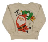Béžová mikina se Santou H&M