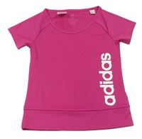 Růžové sportovní tričko s logem Adidas