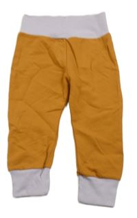 Hnědo-fialové tepláky 