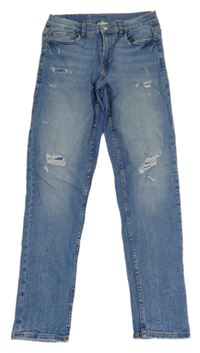 Modré skinny rifle s prošoupáním Zara