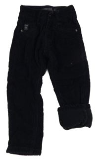 Tmavomodré zateplené manšestráky