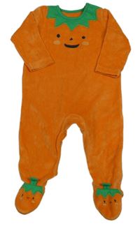 Oranžový sametový overal - dýně Nutmeg