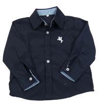 Tmavomodrá košile s výšivkou 