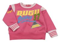 Růžová mikina s nápisem 