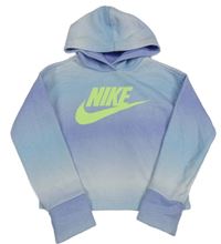 Lila crop mikina s logem a kapucí Nike