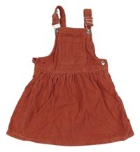 Starorůžové laclové manšestrové šaty s kapsou Topolino