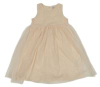 Meruňkové puntíkaté tylové šaty Pep&Co