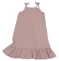 Světlerůžové vzorované lehké šaty H&M