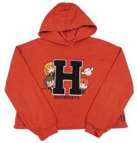 Červená crop mikina s písmenem a kapucí - Harry Potter C&A