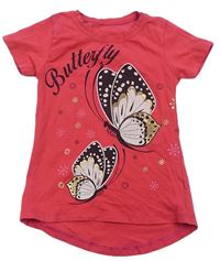 Jahodové tričko s motýly