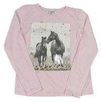 Růžové triko s koňmi Page