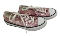 Růžové třpytivé plátěnky Converse vel. 30